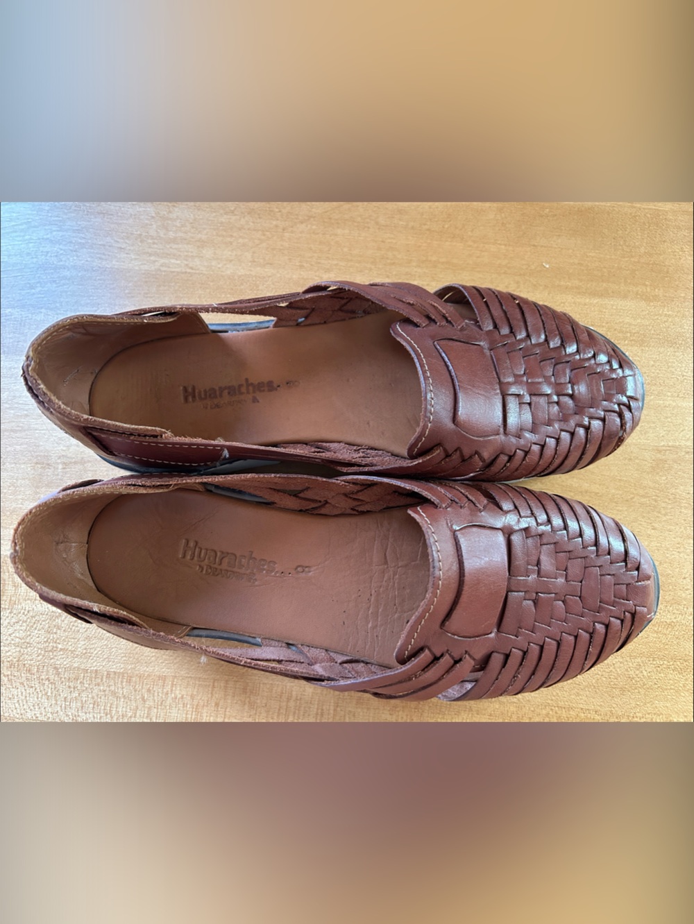 Women’s Brown Woven Leather Huaraches by BearPaw